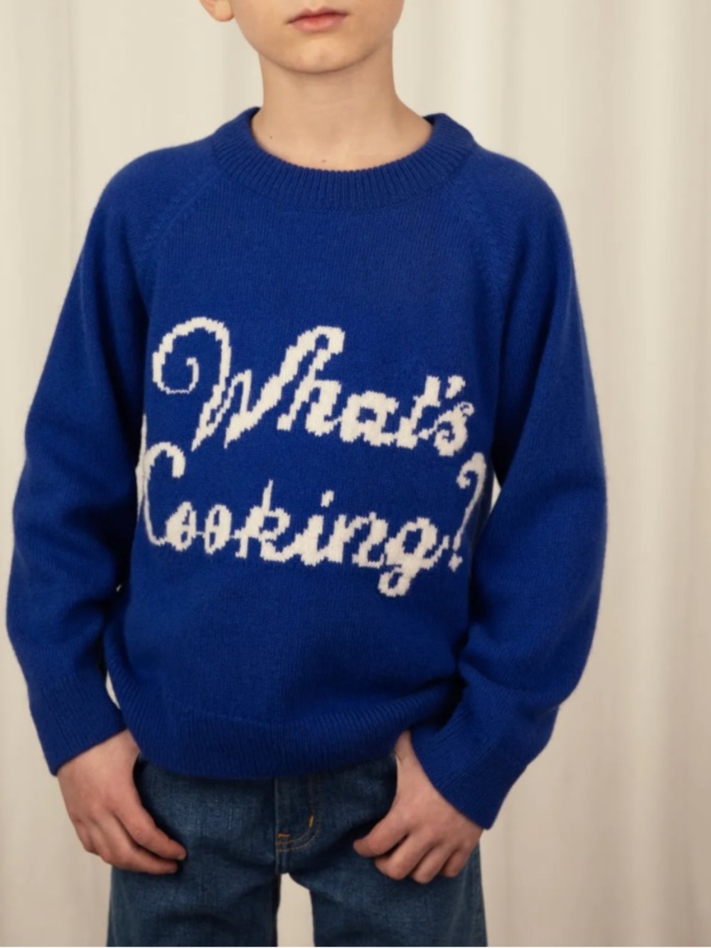 Mini Rodini What's Cooking jumper | Royal blue